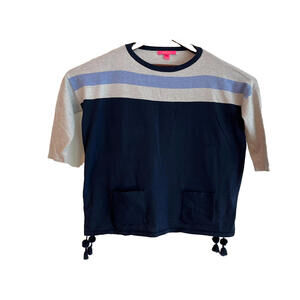 Lilly Pulitzer  Top With 2 Pockets In Front.  Hanging Pom Poms On Side.  S